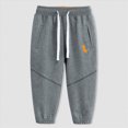 thumbnail image 4 of Gibobby Boys Pants Toddler Boys Joggers Pants 12 Months 2T 3T 4T 5T Kids Athletic Soft Sweatpants With Pocket Drawstring Toddler Jogger Pants(12-18 Months,Dark Gray), 4 of 4