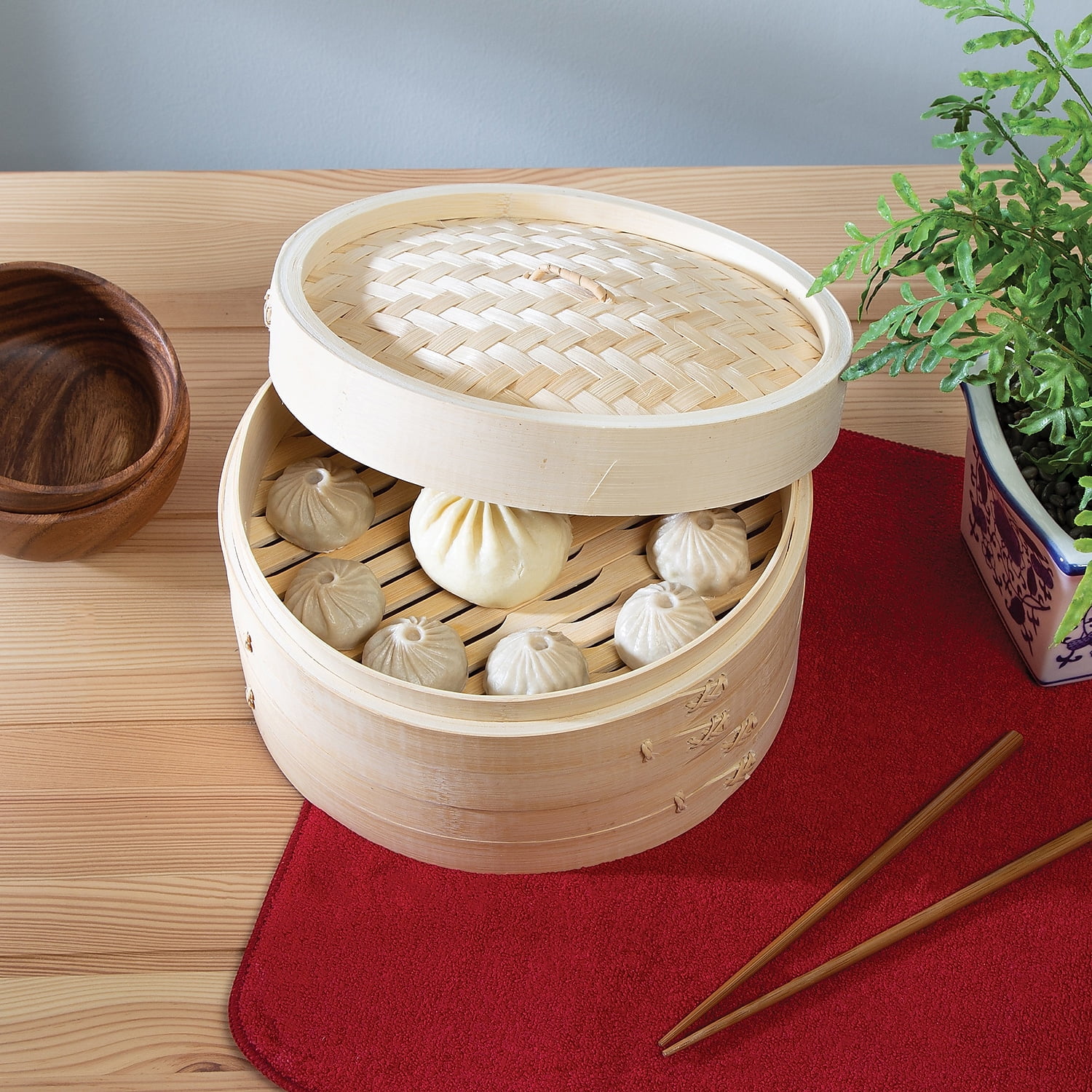 Joyce Chen 2-Tier Bamboo Steamer Baskets , 10-Inch