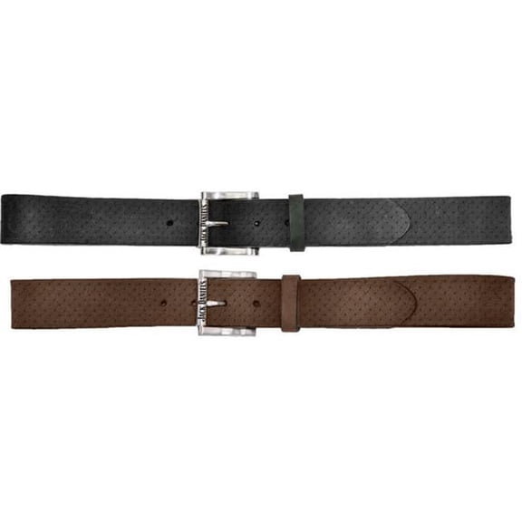 Jack Daniels 151JD-44 Full-Grain Leather Belt with Gunmetal Buckle, Black - Size 44