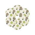 thumbnail image 7 of 15 Inch Round Placemats Set of 6, Abstract Geometric Non Slip Heat Insulation PP Table Mats, Farmhouse Vintage Polka Dot Green Washable Place Mats for Kitchen Dining Party Table Decor, 7 of 7