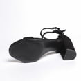 thumbnail image 5 of Black Block Heels For Women Open Toe Sandals Ankle Strap Chunky Heels Summer Dressy Ladies Shinny Rhinestone Shoes, 5 of 9
