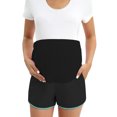 thumbnail image 2 of WBQ Women's Maternity Shorts Over Belly Pregnancy Adjustable Belt Activewear Workout Running Athletic Lounge Shorts Waffle Pajamas Shorts for Pregnant Woman with Pockets S-3XL, 2 of 7