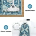 thumbnail image 5 of Boho Washable Kitchen Rugs Sets of 3, Non Slip Kitchen Mats for Floor with Rubber Backing, Waterproof & Stain Resistant Thick Carpet Runner Throw Rugs for Kitchen, Laundry Room, Hallway, Blue, 5 of 6