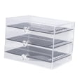 thumbnail image 2 of Earring Display Stand Organizer Portable Desktop Jewelry Storage Box Holder with 3 Vertical Drawer 1Pcs, 2 of 4