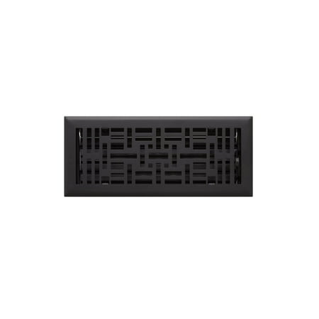 

Signature Hardware 941731-4-14 Baudot Steel Floor Register - Black