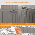 thumbnail image 3 of 31 Gallon Resin Deck Box, Lockable Patio Outdoor Storage Box for Furniture, Garden Tools and Tools Storage, Waterproof Outside Storage Boxes - Grey, 3 of 8