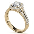 thumbnail image 6 of Auory Moissanite Split Shank Premium Ring for Women in Yellow Gold Plated, 6 of 10