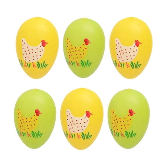 ChromaMuse 6Pcs Easter Egg Hanging Decorations, Creative Broken Egg Design for Easter Scene Arrangement, Vibrant Multicolor Plastic Eggs for Home Office Party Decoration