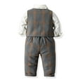 thumbnail image 3 of Toddler Boy Formal Gentleman Suits Dress Shirt Vest Pants Easter Outfit Baby Boy Boy Outfits 18-24 Months, 3 of 8