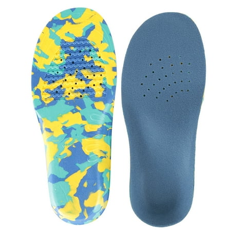 

Insole Pain Relief Flatfoot Orthopedic Insole Shock Absorption Breathable Mesh For Boy And Girl Boot Walking Running And Casual Shoes Blue XL 32-34