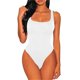 thumbnail image 4 of Gibobby pantalones siameses de pierna ancha Ropa interior sexy de poliéster para mujer, mallas de manga larga con cuello redondo, mono ajustado, Top(Blanco， M), 4 of 5