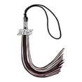 thumbnail image 2 of Endea Graduation Black/Maroon/White Mixed Color Graduation Tassel with Silver Date Drop, 2 of 8