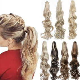 S Noilite Claw Clip On Ponytail Real Long Pony Tail Clip In Hair