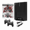 thumbnail image 1 of Sony Playstation 3 PS3 Console Super Slim 250GB Black with NCAA Football 12 & Two Retrofam Controllers (Refurbished), 1 of 7