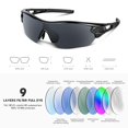 thumbnail image 4 of Gafas de Sol, Lentes TAC Polarizadas, Marco TR90, Protección UV400, Para Ciclismo, Running, Pesca, Golf, Conducción, Hombres y Mujeres, 4 of 6