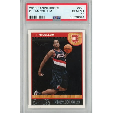 

Graded 2013-14 Panini Hoops CJ C.J. McCollum #270 Rookie RC Basketball Card PSA 10 Gem Mint