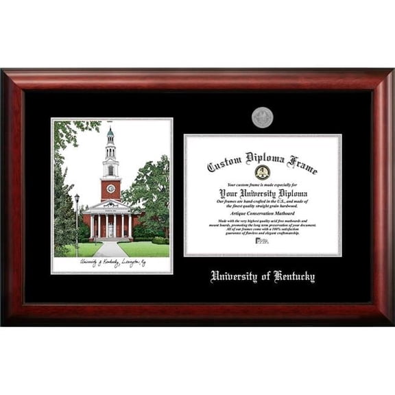 Campus Images KY998LSED-1185 11 x 8.5 in. University of Kentucky Silver Embossed Diploma Frame with Lithograph
