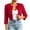 *Red, variant on VBVC Women's 3/4 Sleeve Cropped Bolero Jacket , Ladies' Ruched Dressy Casual Shrug Cardigan , Lightweight Work Party Outerwear For Women, Red , XS-XL