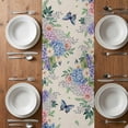 thumbnail image 4 of Table Runner 36 Inches Long for Kitchen Dining, Watercolor Flowers Dresser Scarf Farmhouse, Dining Table Decorations for Wedding/Parties, Spring Floral Butterflies Botanical Beige 13 x 36 In, 4 of 8