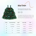 thumbnail image 7 of Aislor Little Girls Christmas Cami Dress Layered Tulle Tutu Dress Glitter Stars Decor Xmas Tree Green 110, 7 of 7