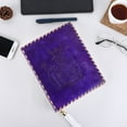 thumbnail image 5 of Wellbourne Handcrafted Leather Journal A5 Embossed Blank Pages Notebook For Creative Magical Journaling - Purple, 5 of 5