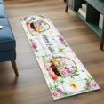 thumbnail image 3 of 2'x6' Rug Runners for Hallways Kitchen, Happy Easter Non Slip Entryway Beside Floor Carpet Runner, Spring Daisy Eggs Leaves Butterfly Colorful Plaid Laundry Room Bedroom Throw Rugs Mat for Family Pet, 3 of 8