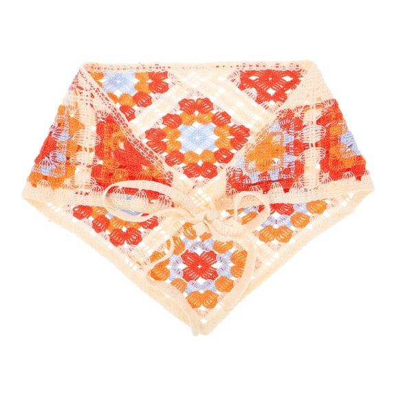 HEANUJJ Crochet Hair Bandana Multi Color Soft Woolen Yarn Headscarf for Summer Outings