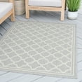 thumbnail image 6 of 6ft Round Water Resistant, Indoor Outdoor Rugs for Patios, Front Door Entry, Entryway, Deck, Porch, Balcony | Outside Area Rug for Patio | Gray, Geometric | Size: 5'3'' Round, 6 of 6