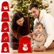 thumbnail image 1 of Collar de la bolsa de regalo de Navidad - Bolsillo rojo de franela 7,87x5,91 pulgadas para caramelos, manzanas y regalos navideños, 1 of 6