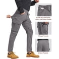thumbnail image 3 of PULI Men’s Carpenter Work Pants Slim Fit Cargo Hiking Pants, Stretch Waterproof Outdoor Trousers with Pockets, 3 of 6