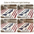 thumbnail image 7 of ODIKA Vintage Fish Bass Fishing Theme Lure Motif Stars Stripes Border for Entryway, Kitchen, Mudroom, Stain Resistant Flatwoven, 7 of 7
