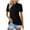 Black, variant on Ashirexll Womens Shirts Casual, Summer Shirts for Women, Fashion Women's Casual Comfortable Solid Short Sleeve Turndown Collar Button Blouse T-Shirt Top