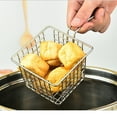 thumbnail image 6 of Commercial Deep Fryers & Accessories Stainless Steel Frying Basket, Snack Basket, French Fries Frying Basket, Chicken Fry Frying Basket, Filter, Oil Drying, Restaurant Decoration Basket, 6 of 9