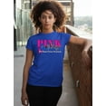 thumbnail image 3 of Pink Strong Breast Cancer Awareness Support Family Friends Run Walk Marathon Women's T-shirt, 2XL, Royal, 3 of 5