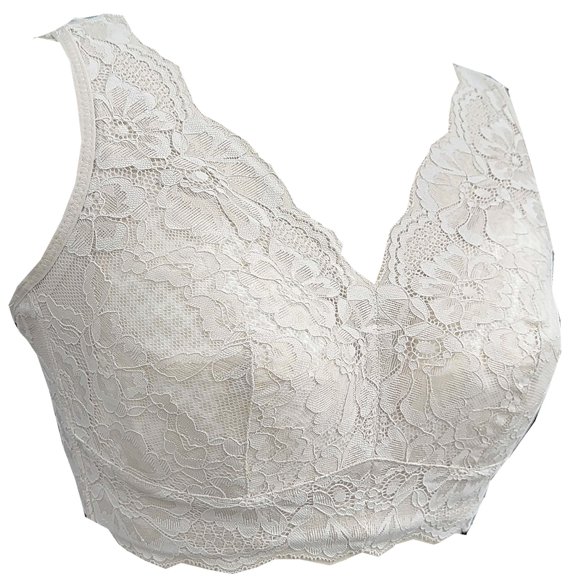 BIMEI Women's Mastectomy Pockets Wireless Post-Surgery Plus Size Full Coverage Everyday Bra 2461,Beige,36B