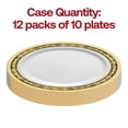 thumbnail image 5 of Smarty 7.5" White w/ Black & Gold Royal Rim Plastic Salad Plates 120ct, 5 of 7