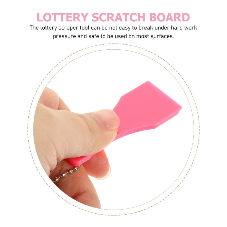 12pcs Lottery Ticket Scratcher Tool Portable Sticker Label Remover Tool Plastic Scraper Tool