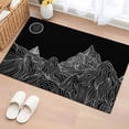 thumbnail image 3 of Abstract Line Peaks Front Door Rugs 2x3 ft Modern Geometric Lines Sunset Hills Moutains Black Small Rug for Entryway Non Slip Washable Bathroom Door Mat Absorbent Floor Mat for Indoor Entrance, 3 of 9