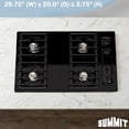 thumbnail image 6 of Summit 30" Gas Cooktop, 4-Burner, Electric Ignition, 115V, Black - TNL053I, 6 of 7