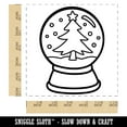 thumbnail image 2 of Snow Globe with Christmas Tree Scene Self-Inking Rubber Stamp Ink Stamper - Blue Ink - Large 1-1/2 Inch, 2 of 7