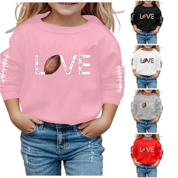 Tanghaowl Kids Hoodies Boy Girl Unisex Long Sleeve Soft Sweatshirt Graphic Kids Cute Round Neck Pullovers Top Clothes for Girls Pink 3-4 Years