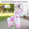 thumbnail image 3 of PonyCycle Kid-Powered Unicorn Ride-On Toy, No Battery, Smooth Wheels, Ages 3-4, Pink, Ux302, 3 of 13