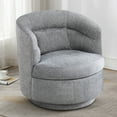 thumbnail image 6 of Bonzy Home 360° Swivel Barrel Accent Chair with Lumbar Pillow, Upholstered Fabric Club Chair for Living Room, Bedroom & Reading Room, 6 of 6
