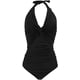 thumbnail image 3 of Traje de baño de maternidad Traje de baño de una pieza Halter Embarazo Traje de baño sólido con cordón ajustable Azul marino (S-Navy-S Sincero Electrónica, 3 of 5