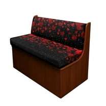 Uorisanigo Red Heart RV Sofa Seat Cover Replacement Camper Dinette Cushion Covers Washable 2-Piece Set Sofa Furniture Protector Camper Decor for RV Camper Car Bench Seats