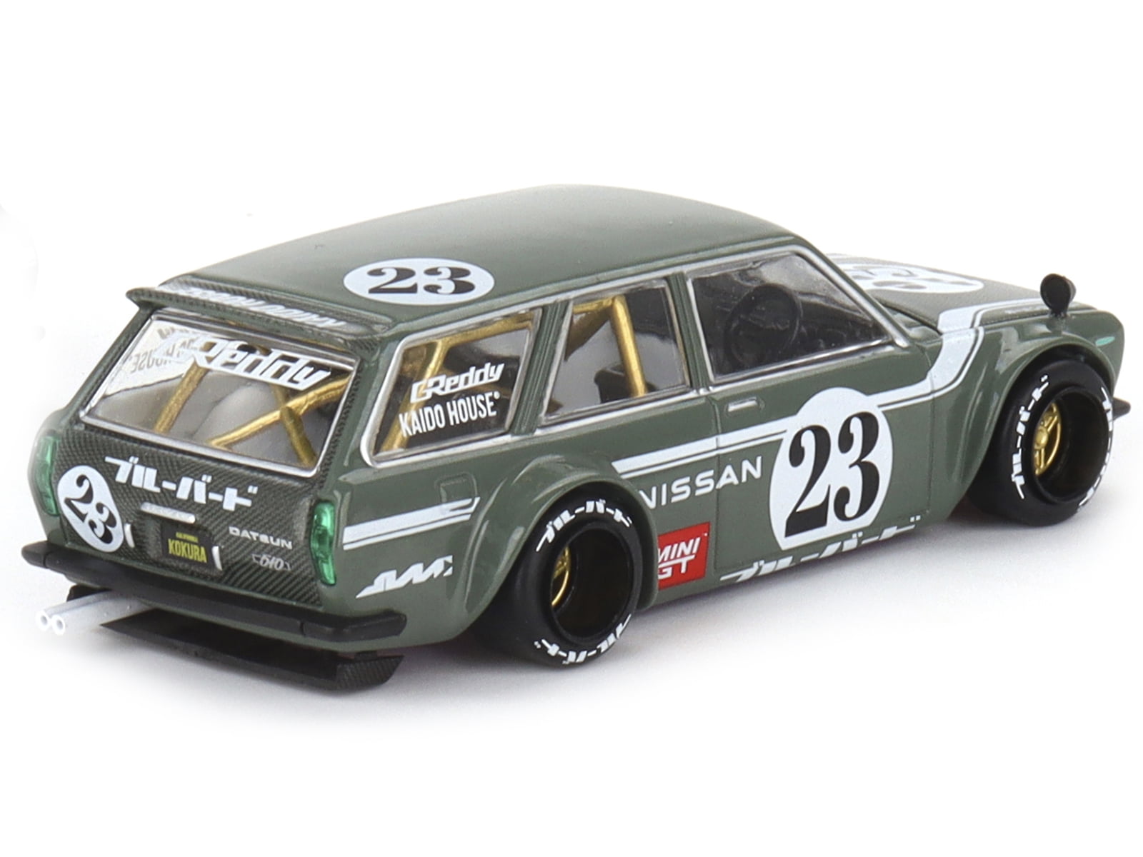Mini GT Kaido House Datsun 510 Wagon Carbon Fiber V3 - Green