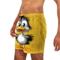 thumbnail image 5 of BRGZLK Mens Beach Shorts Summer Drawstring Waist Funny Cute Duckling Expression Print Summer Swim Trunks Novelty Beachwear Sports Vacation Shorts with Pockets, 5 of 6