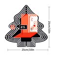 thumbnail image 3 of Stylish Metal Hanging Christmas Tree Wind Spinner - Retro Red & White Design with Depth Perfect for Yard & Garden Decor, 3 of 7