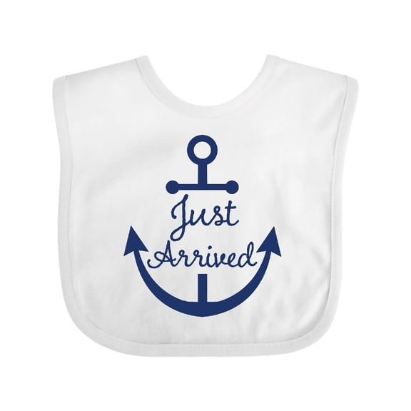 Inktastic Just Arrived Nautical Anchor Boys or Girls Baby Bib