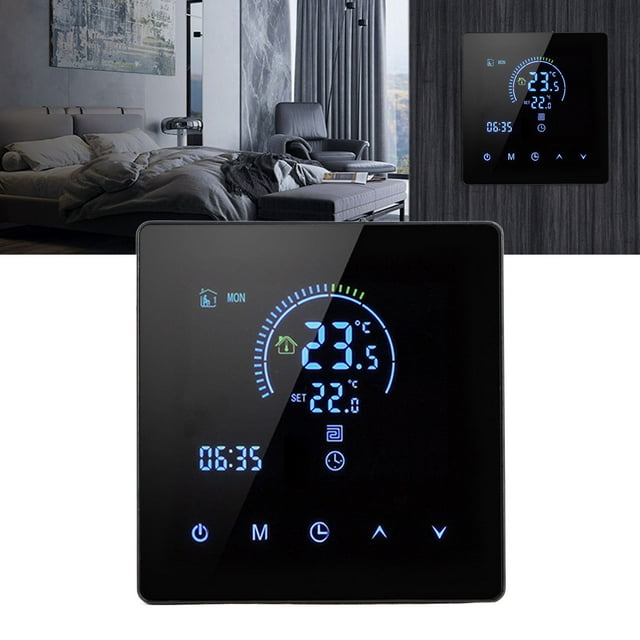 Écran LCD Intelligent, Fonction de Programmation, Contrôle de la Température, Thermostat Intelligent, Grand Application, Écran LCD, Programmable, Thermostat de Chauffage Électrique, Hôtel,